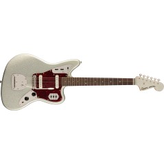 Squier FSR Classic Vibe '60s Jaguar, Laurel Fingerboard, Tortoiseshell Pickguard, Matching Headstock, Silver Sparkle