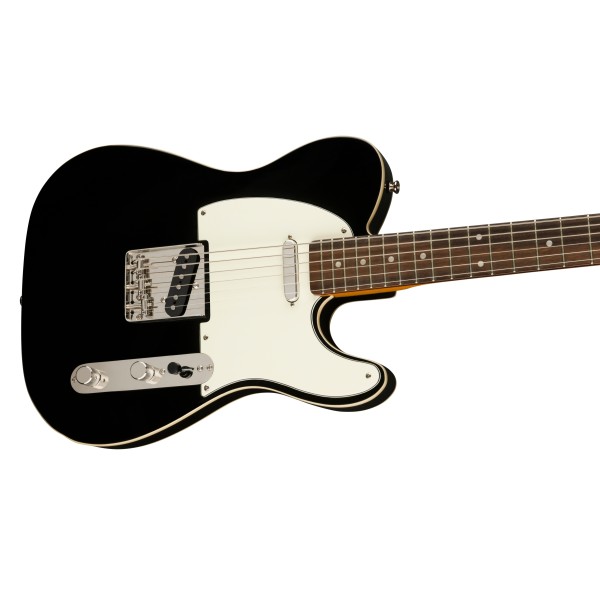 Squier Classic Vibe Baritone Custom Telecaster, Laurel Fingerboard, Parchment Pickguard, Black