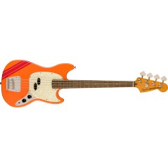 Squier FSR Classic Vibe '60s Competition Mustang Bass, Laurel Fingerboard, White Pearloid Pickguard, Capri Orange with Dakota R