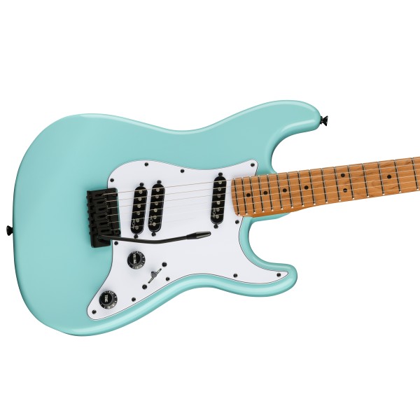 Squier FSR Contemporary Stratocaster Special, Roasted Maple Fingerboard, Parchment Pickguard, Daphne Blue