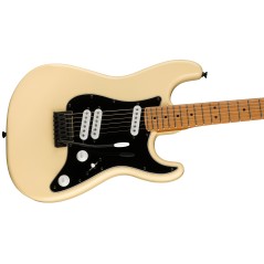 Squier FSR Contemporary Stratocaster Special, Roasted Maple Fingerboard, Black Pickguard, Vintage White