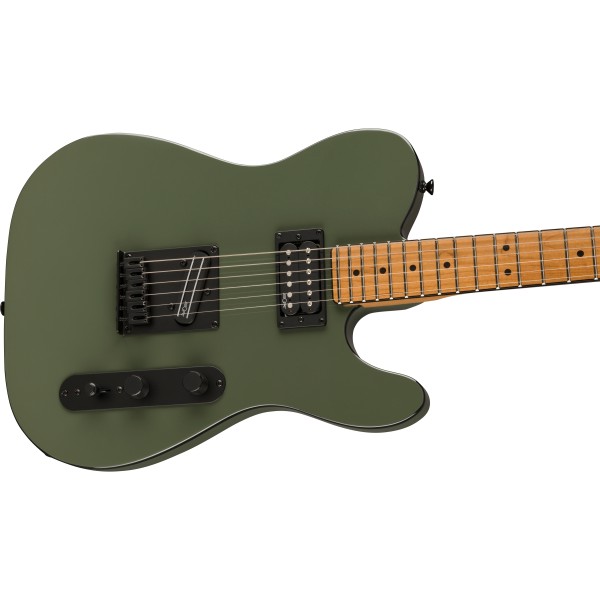 Squier FSR Contemporary Telecaster RH, Roasted Maple Fingerboard, Olive