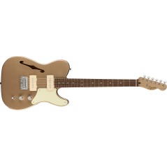 Squier FSR Paranormal Cabronita Telecaster Thinline, Laurel Fingerboard, Mint Pickguard, Matching Headstock, Shoreline Gold