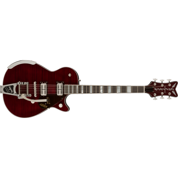 Gretsch G6134TFM-NH Nigel Hendroff Signature Penguin, Ebony Fingerboard, Dark Cherry Metallic Flame