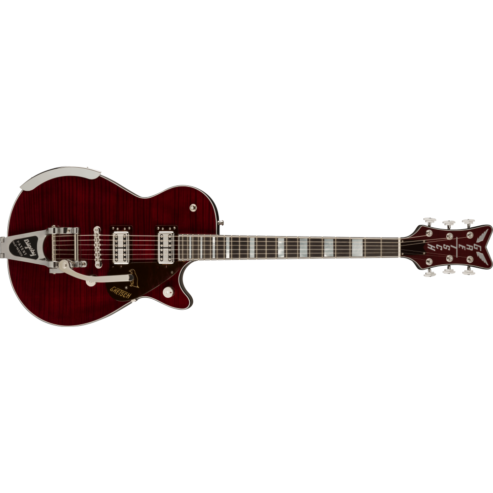 Gretsch G6134TFM-NH Nigel Hendroff Signature Penguin, Ebony Fingerboard, Dark Cherry Metallic Flame