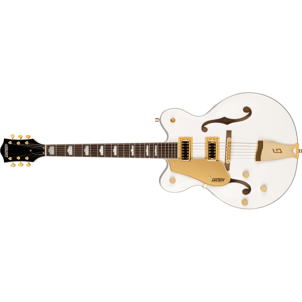 Gretsch G5422GLH Electromatic Classic Hollow Body Double-Cut with Gold Hardware, Left-Handed, Laurel Fingerboard, Snowcrest Whit
