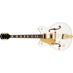 Gretsch G5422GLH Electromatic Classic Hollow Body Double-Cut with Gold Hardware, Left-Handed, Laurel Fingerboard, Snowcrest Whit