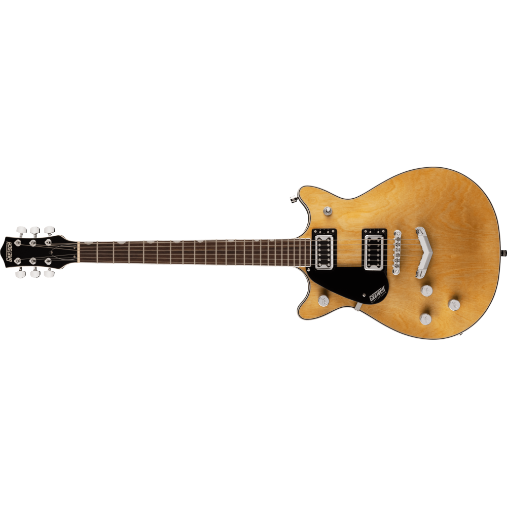 Gretsch G5222LH Electromatic Double Jet BT with V-Stoptail, Left-Handed, Laurel Fingerboard, Natural