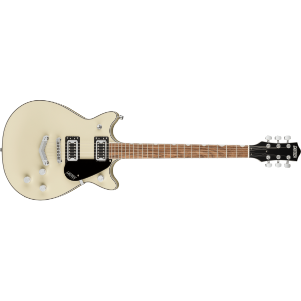 Gretsch G5222 Electromatic Double Jet BT with V-Stoptail, Laurel Fingerboard, Vintage White
