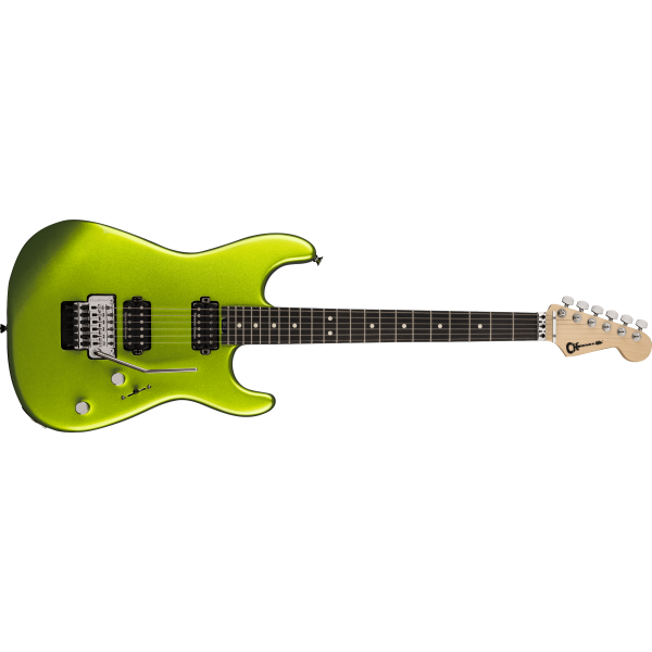 Charvel Pro-Mod San Dimas Style 1 HH FR E, Ebony Fingerboard, Lime Green Metallic