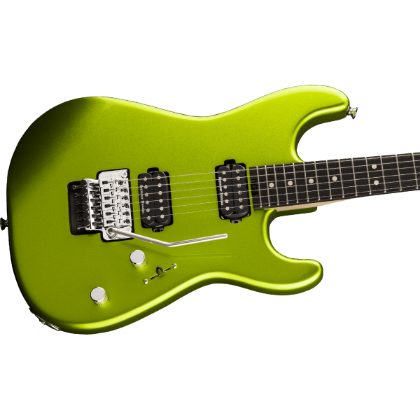 Charvel Pro-Mod San Dimas Style 1 HH FR E, Ebony Fingerboard, Lime Green Metallic