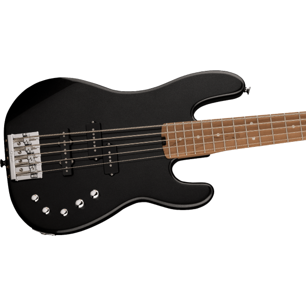 Charvel Pro-Mod San Dimas Bass PJ V, Caramelized Maple Fingerboard, Metallic Black