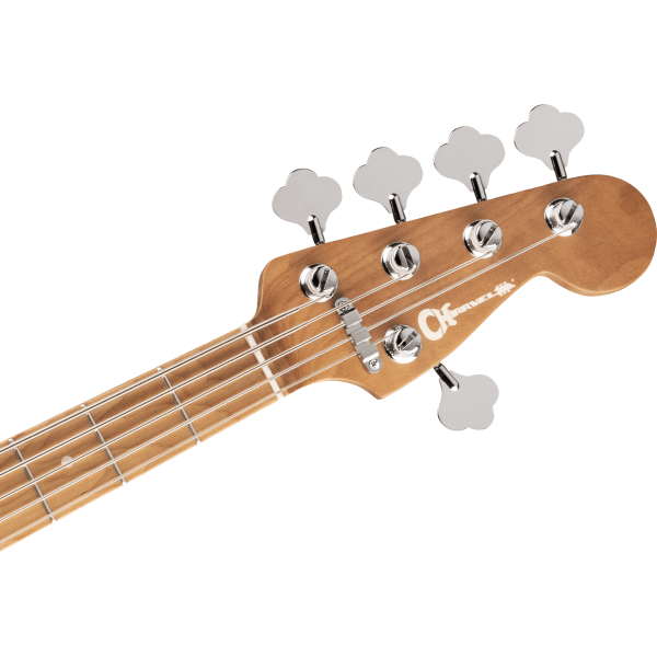 Charvel Pro-Mod San Dimas Bass PJ V, Caramelized Maple Fingerboard, Platinum Pearl