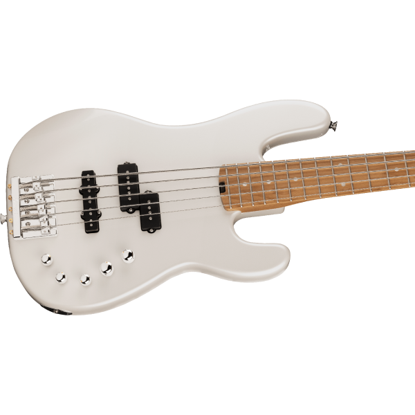Charvel Pro-Mod San Dimas Bass PJ V, Caramelized Maple Fingerboard, Platinum Pearl