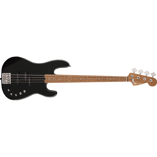 Charvel Pro-Mod San Dimas Bass PJ IV, Caramelized Maple Fingerboard, Metallic Black
