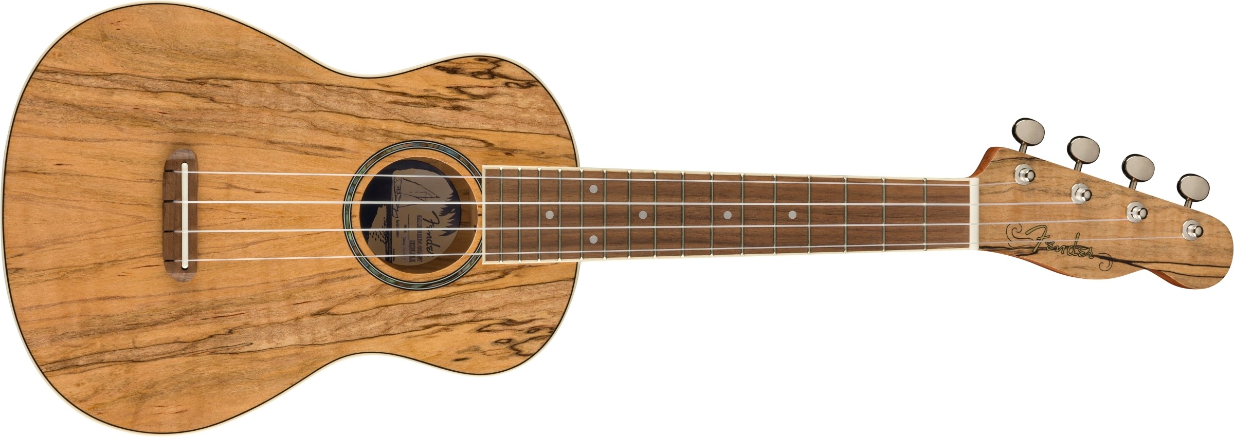 Fender Zuma Exotic Concert Ukulele, Walnut Fingerboard, Spalted Maple