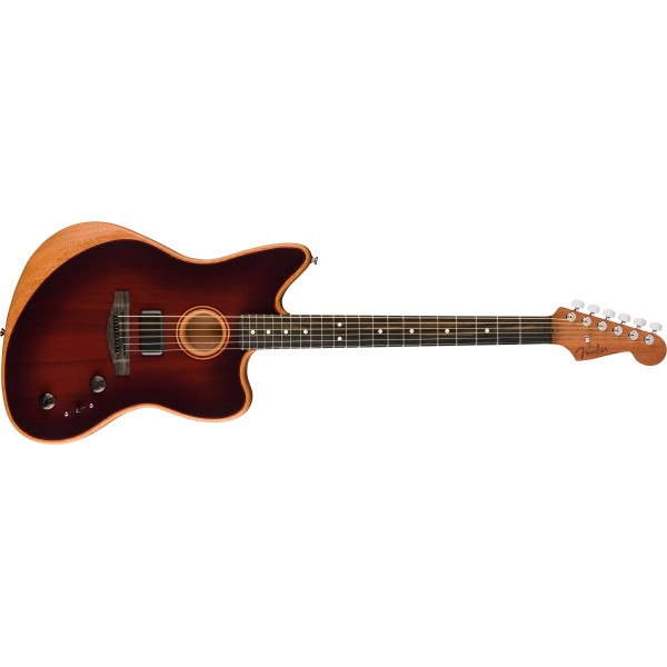 Fender American Acoustasonic Jazzmaster All-Mahogany, Ebony Fingerboard, Bourbon Burst