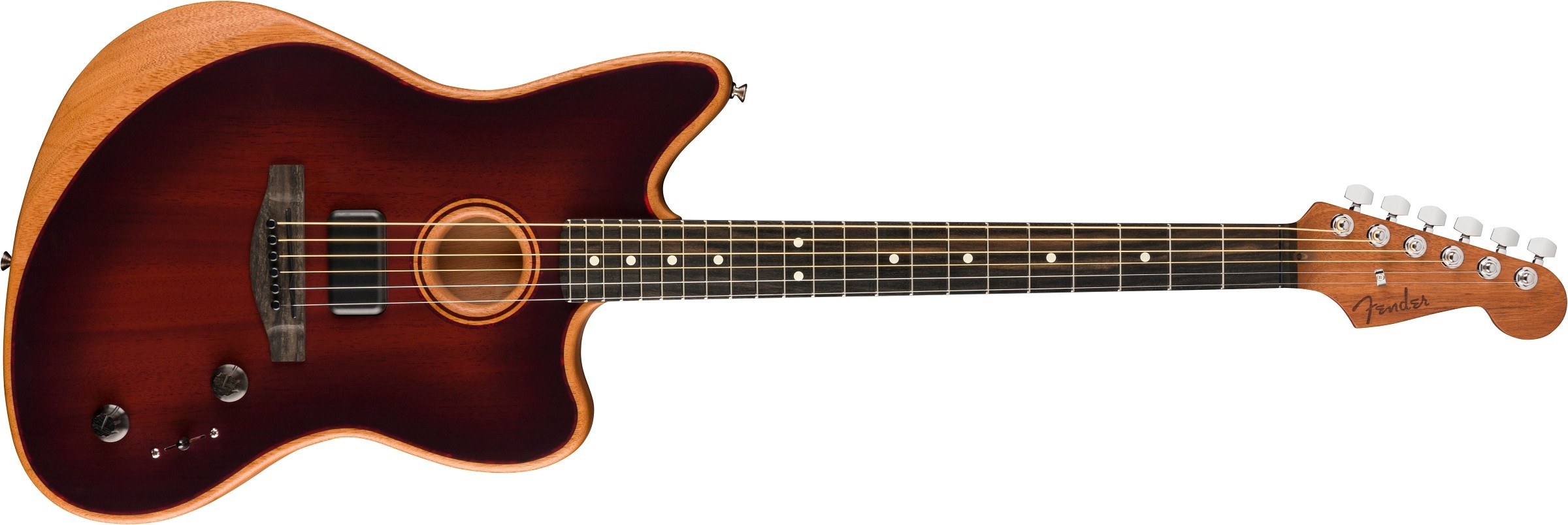 Fender American Acoustasonic® Jazzmaster® All-Mahogany, Ebony Fingerboard, Bourbon Burst