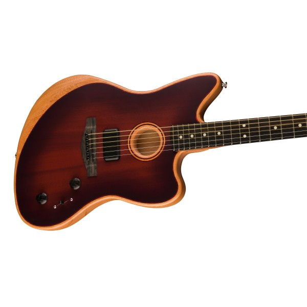 Fender American Acoustasonic Jazzmaster All-Mahogany, Ebony Fingerboard, Bourbon Burst
