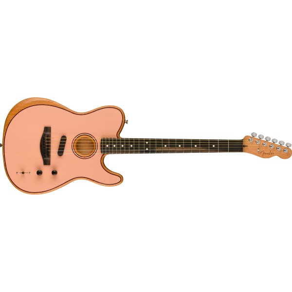 Fender FSR American Acoustasonic Telecaster, Ebony Fingerboard, Shell Pink