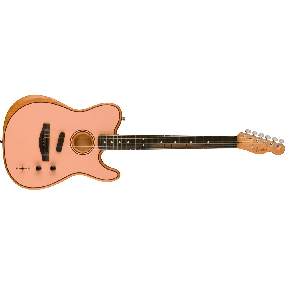 Fender FSR American Acoustasonic Telecaster, Ebony Fingerboard, Shell Pink
