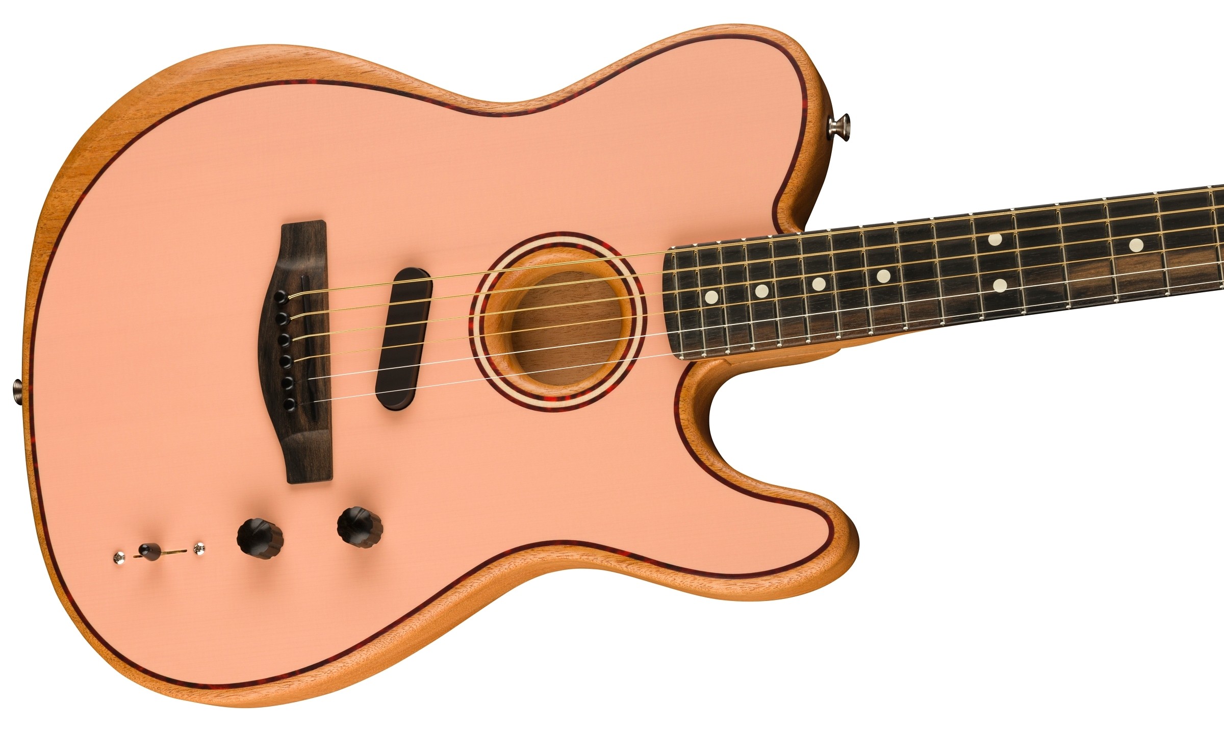 Fender FSR American Acoustasonic® Telecaster®, Ebony Fingerboard, Shell Pink