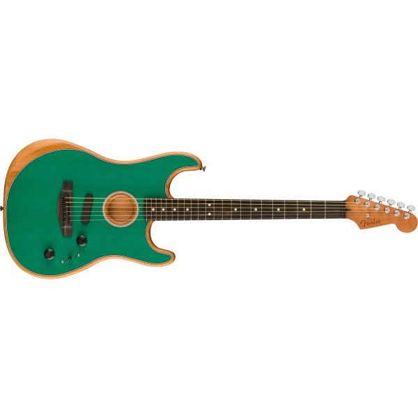 Fender Limited Edition American Acoustasonic Stratocaster, Ebony Fingerboard, Aqua Teal