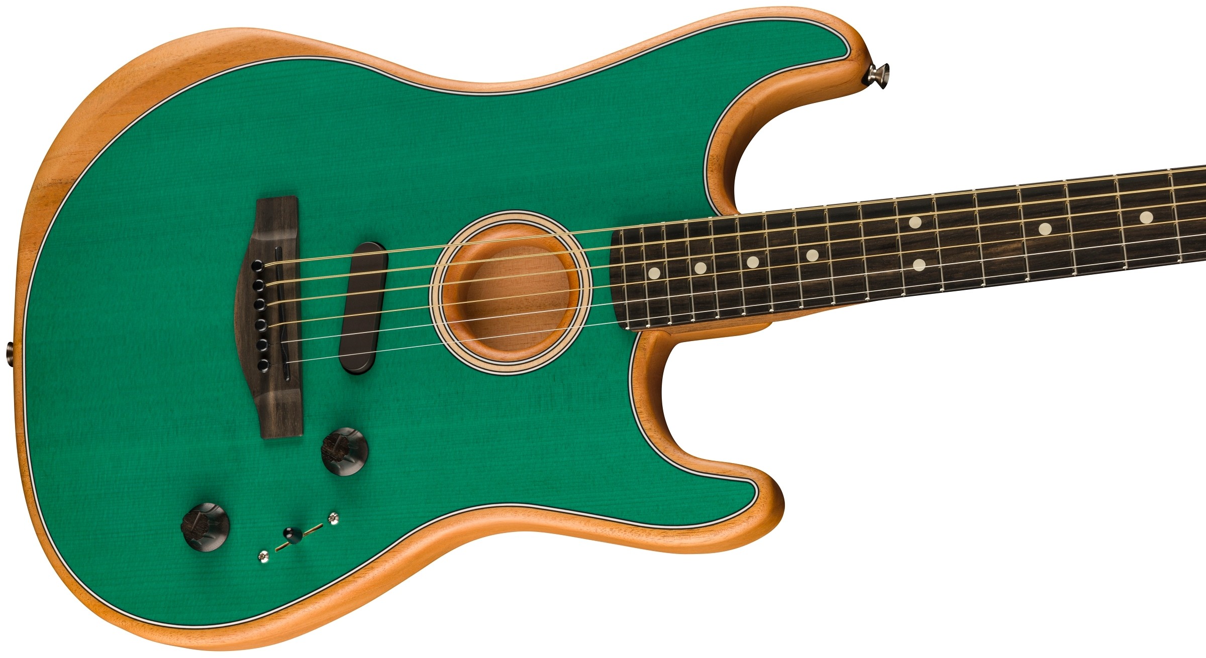 Fender Limited Edition American Acoustasonic® Stratocaster®, Ebony Fingerboard, Aqua Teal