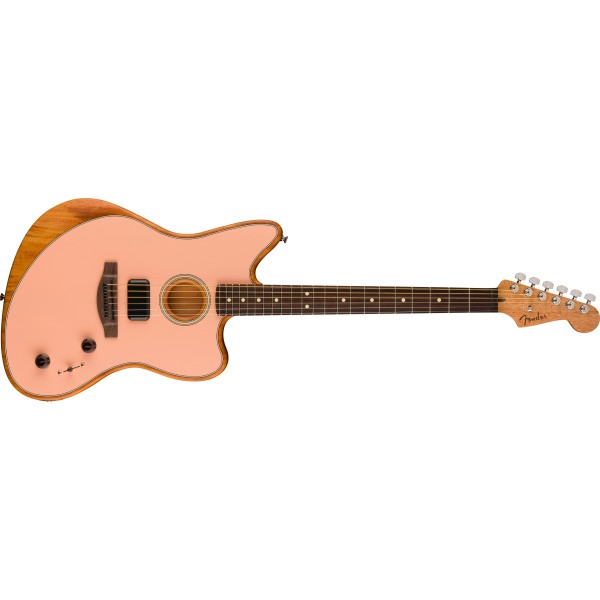 Fender Acoustasonic Player Jazzmaster, Rosewood Fingerboard, Shell Pink