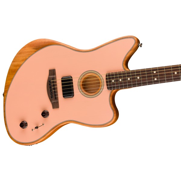 Fender Acoustasonic Player Jazzmaster, Rosewood Fingerboard, Shell Pink