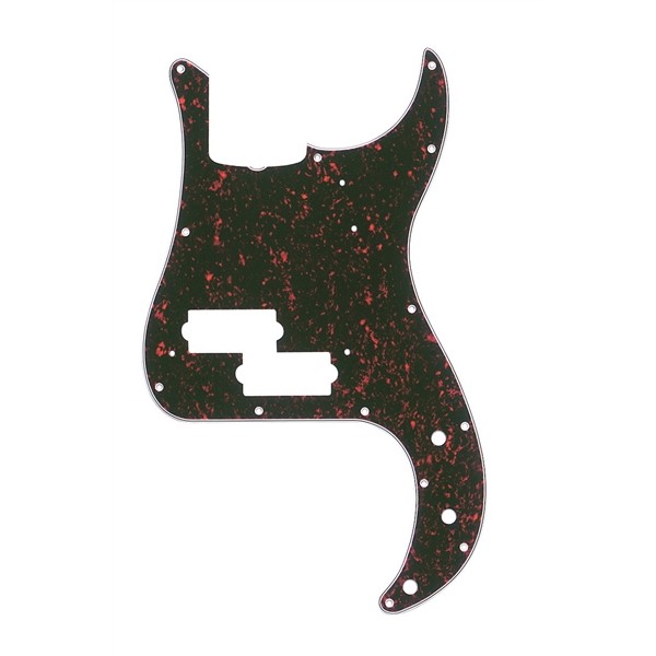 Fender Pickguard, Precision Bass (with Truss Rod Notch), 13-Hole Vintage Mount, Tortoise Shell, 4-Ply