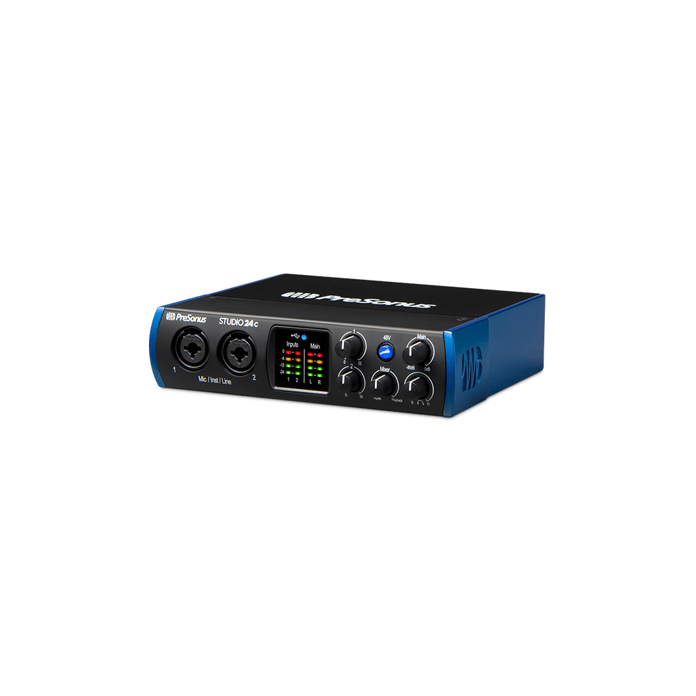 PreSonus Studio 24c - scheda audio 2 ingressi con preamplificatori XMAX-L