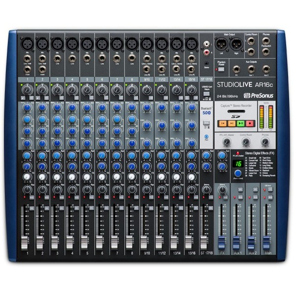 PreSonus StudioLive AR16c Mixer analogico con registratore e scheda audio 18x4
