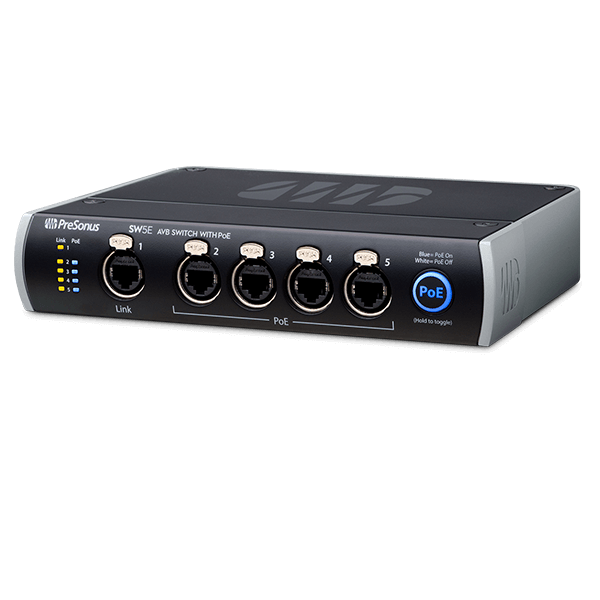 PreSonus SW5E AVB Network Switch e Bridge con PoE