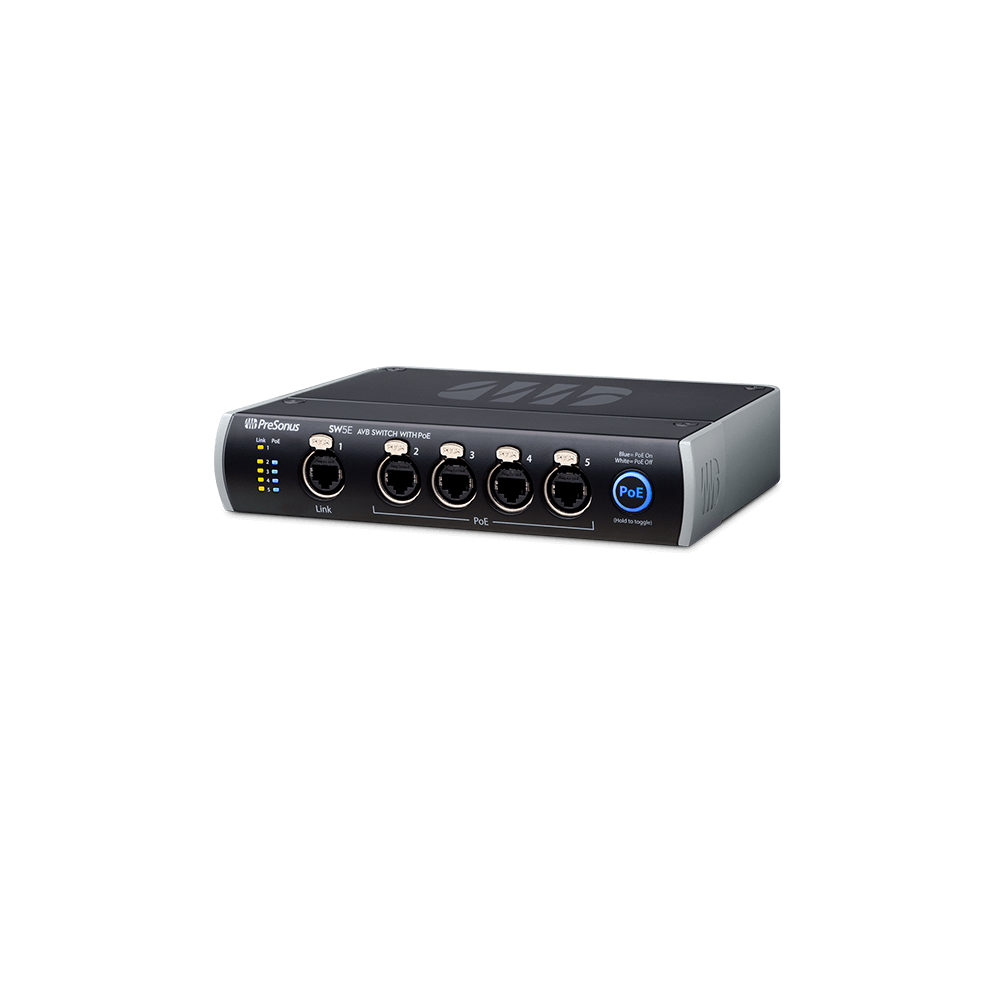 PreSonus SW5E AVB Network Switch e Bridge con PoE