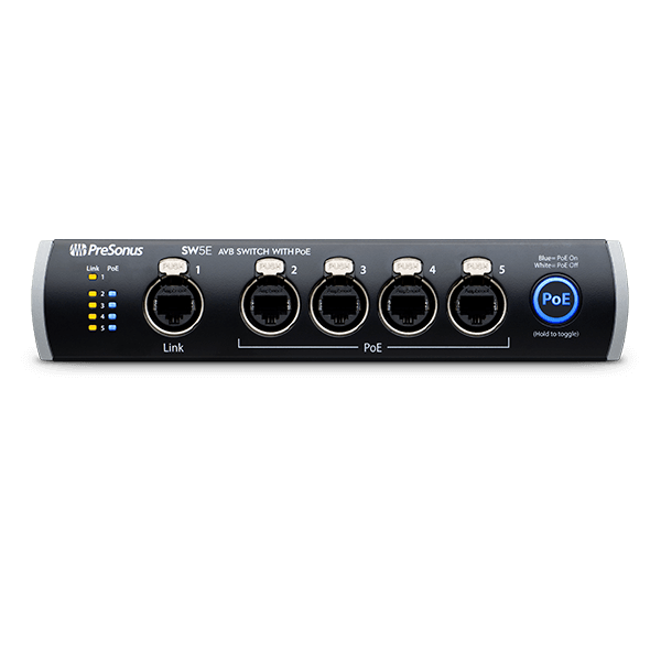 PreSonus SW5E AVB Network Switch e Bridge con PoE