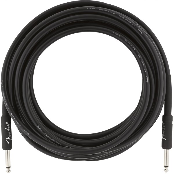 Fender Professional Series Instrument Cable, Straight/Straight, 18.6', Black