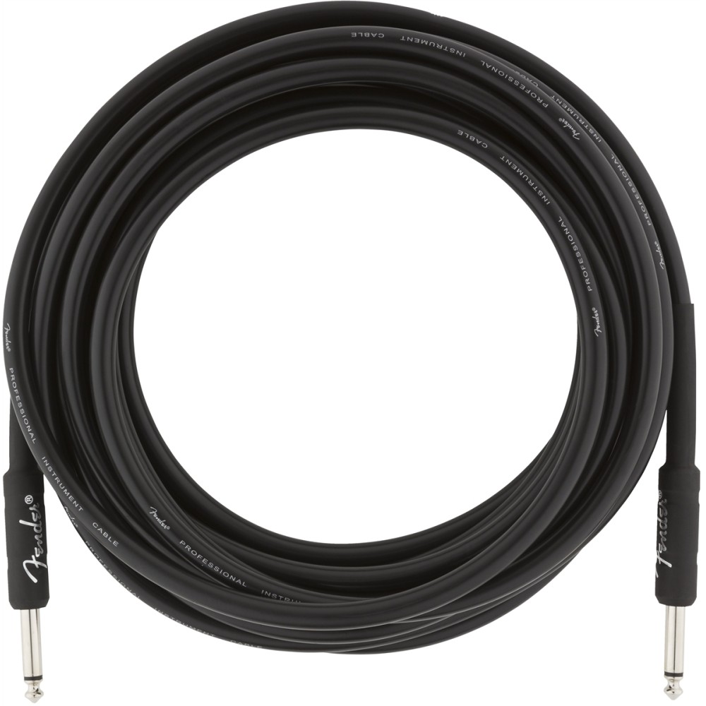 Fender Professional Series Instrument Cable, Straight/Straight, 18.6', Black