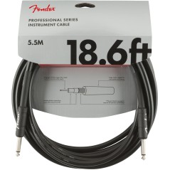 Fender Professional Series Instrument Cable, Straight/Straight, 18.6', Black