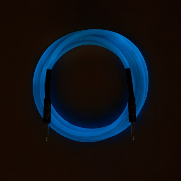 Fender Professional Glow in the Dark Cable, Blue, 18.6'