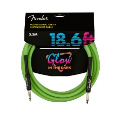 Fender Professional Glow in the Dark Cable, Green, 18.6'