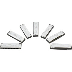 Fender Blues Deluxe Harmonica, Pack of 7, con custodia