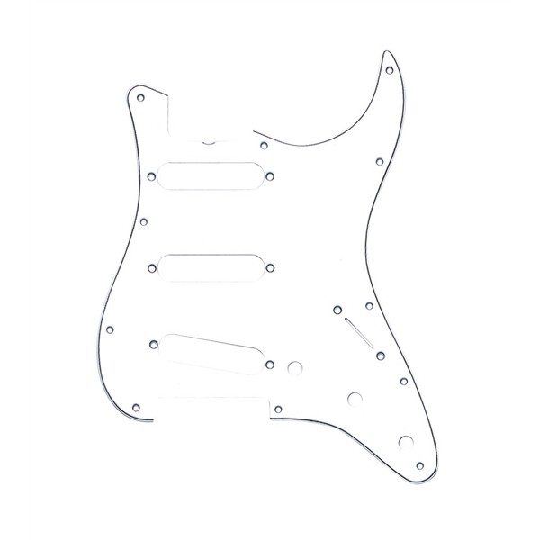 Fender battipenna originale per Stratocaster S/S/S, 11-Hole Vintage Mount (with Truss Rod Notch), White, 3-Ply