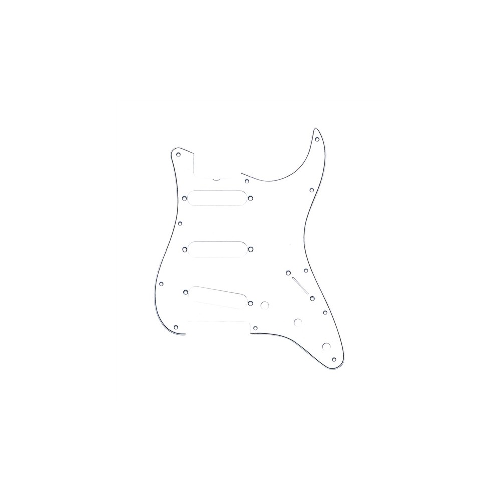 Fender battipenna originale per Stratocaster S/S/S, 11-Hole Vintage Mount (with Truss Rod Notch), White, 3-Ply