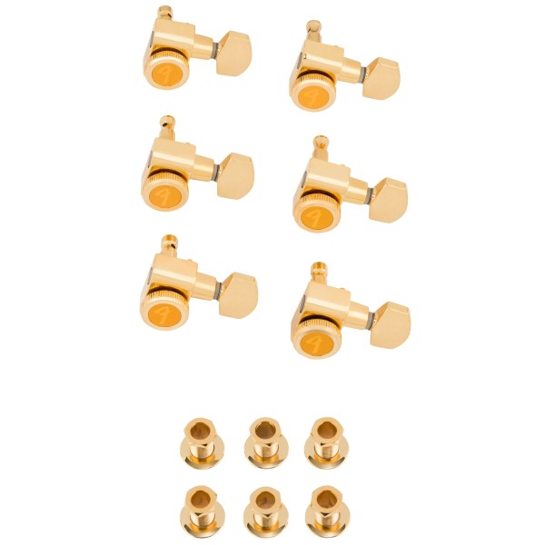 Fender Locking Stratocaster/Telecaster Staggered Tuning Machines (Gold) (6)