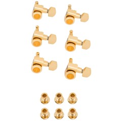 Fender Locking Stratocaster/Telecaster Staggered Tuning Machines (Gold) (6)