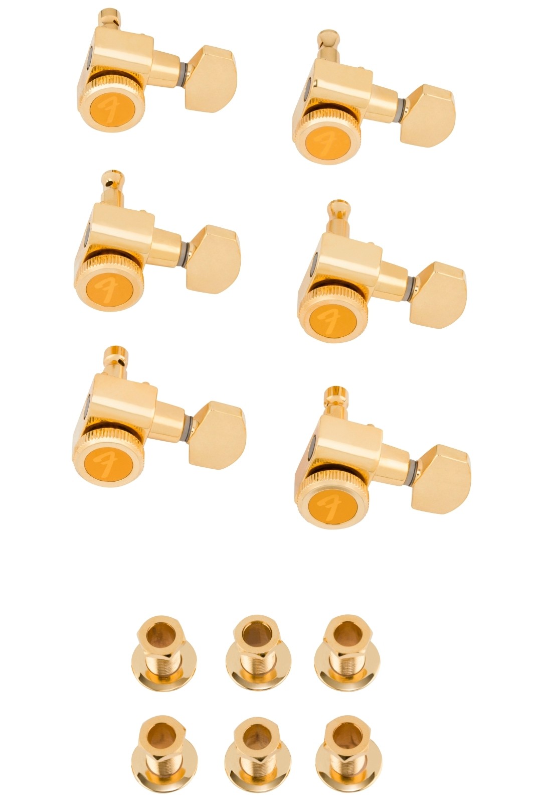 Fender Locking Stratocaster®/Telecaster® Staggered Tuning Machines (Gold) (6)