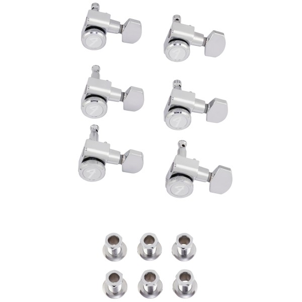 Fender Locking Stratocaster/Telecaster Staggered Tuning Machines (Polished Chrome) (6)