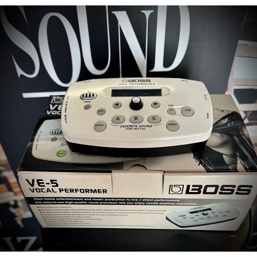 BOSS VE-5 WH White-VOCAL PERFORMER 6 EFFETTI INTEGRATI BIANCO