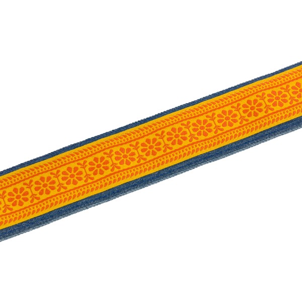 Fender George Harrison Dark Horse Floral Strap, Orange, 2" - tracolla